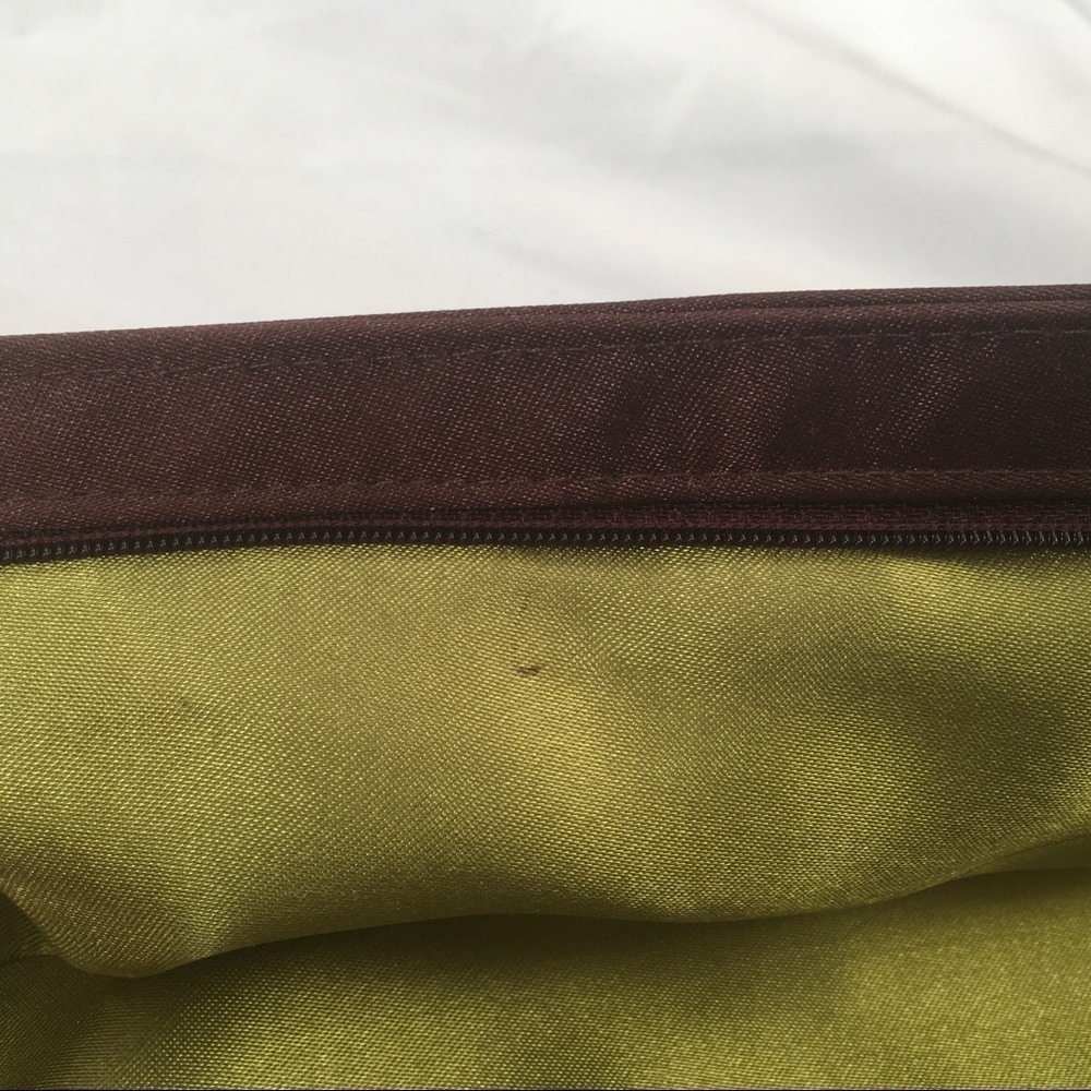 Satin Sequin Beaded Vintage Brown Clutch - Picture 7 of 7